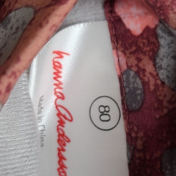 Hanna Andersson Reversible Down Puffer Jacket Quilted Pink Geo Sz 80 *spots - Picture 2 of 16